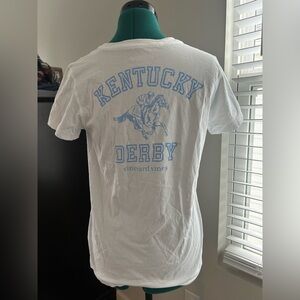 Vineyard Vines White Kentucky Derby Pocket T